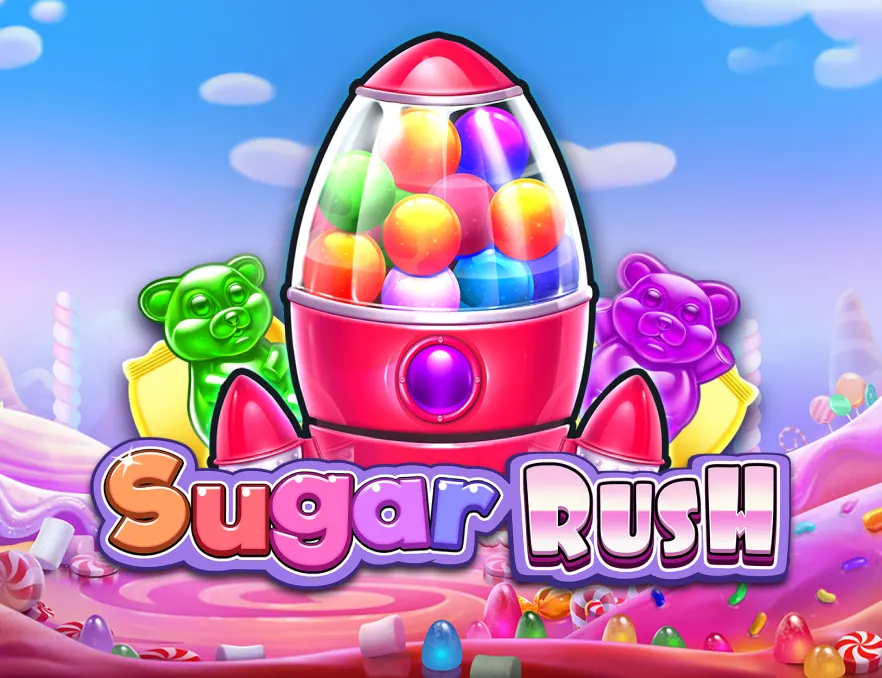 Sugar Rush slot with its multiplier grid at Magic Red